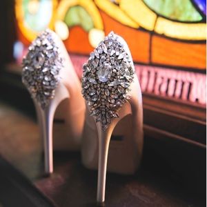 Badgley Mischka Kiara Embellished Peep